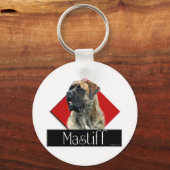 Brindle Mastiff Diamond Sleutelhanger (Voorkant)