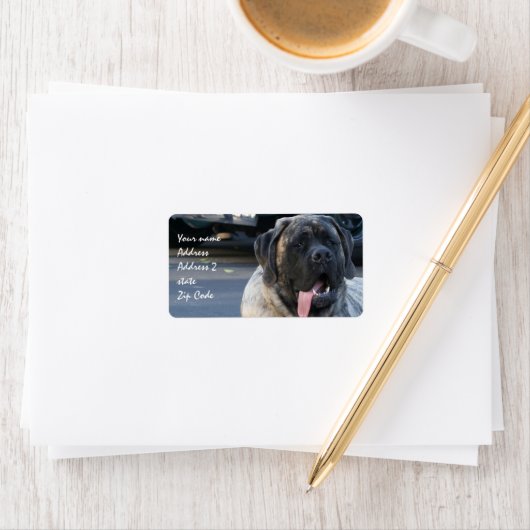 Brindle Mastiff Dog Etiket (Insitu)