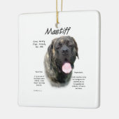 Brindle Mastiff Geschiedenis Keramisch Ornament (Links)