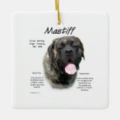Brindle Mastiff Geschiedenis Keramisch Ornament (Voorkant)