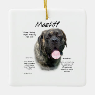 Brindle Mastiff Geschiedenis Keramisch Ornament