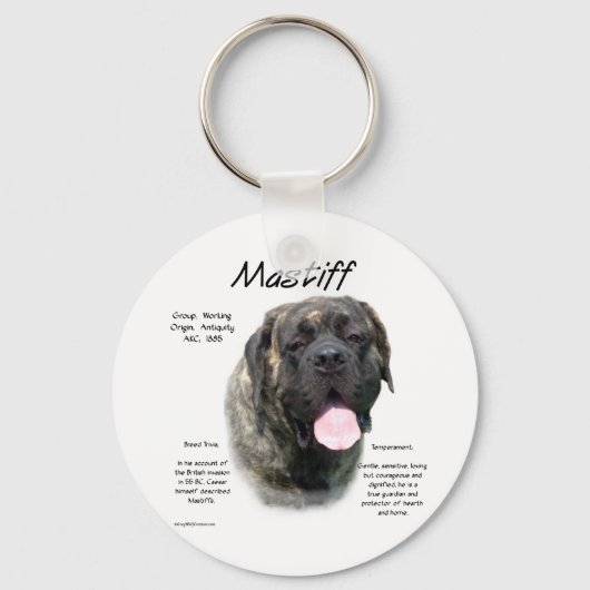 Brindle Mastiff Geschiedenis Sleutelhanger (Voorkant)