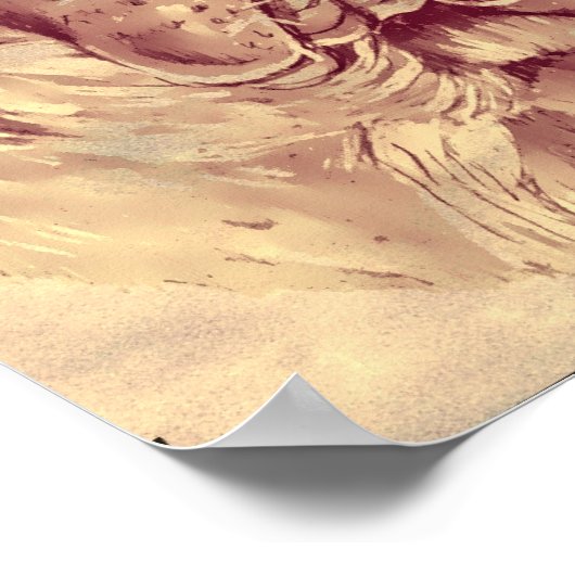 Brindle Mastiff-Poster door Carol Zeock Poster (Hoek)