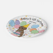 Brindle Napolitan Mastiff Dog Verjaardagsfeestje Papieren Bordje (Gekanteld)