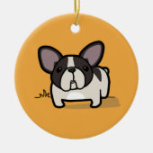 Brindle Pied Frenchie Keramisch Ornament (Voorkant)