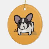 Brindle Pied Frenchie Keramisch Ornament (Links)