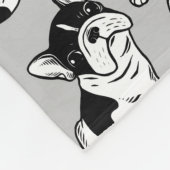 Brindle Pied Frenchie Puppy Fleece Deken (Hoek)