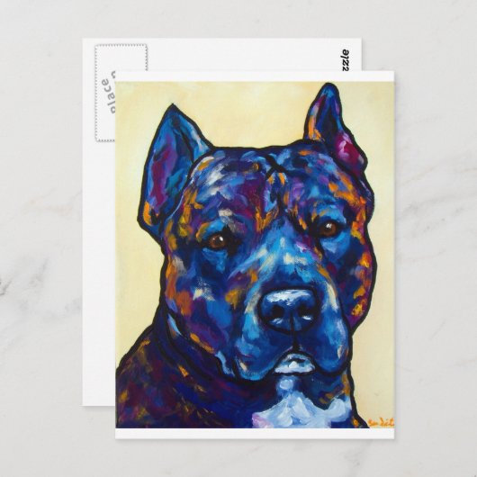 Brindle Pit Bull Cody Briefkaart (Voorkant / Achterkant)