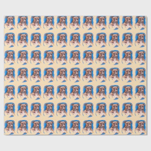 Brindle Pit Bull Dog Cadeaupapier (Vlak)