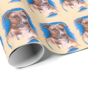 Brindle Pit Bull Dog Cadeaupapier