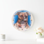 Brindle Pit Bull Dog Grote Klok (Huis)