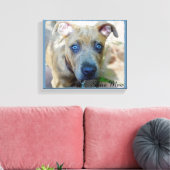 Brindle Pit Bull Puppy van Shirley Taylor Canvas Afdruk (Insitu (Woonkamer))