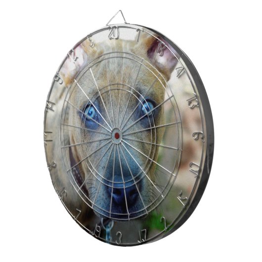 Brindle Pit Bull Puppy van Shirley Taylor Dartbord (Voorkant Rechts)