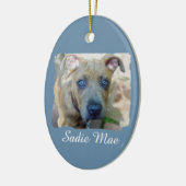 Brindle Pit Bull Puppy van Shirley Taylor Keramisch Ornament (Links)