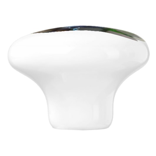 Brindle Pit Bull Puppy van Shirley Taylor Keramische Knop (Zijkant)