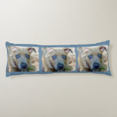 Brindle Pit Bull Puppy van Shirley Taylor Lichaamskussen (Achterkant)