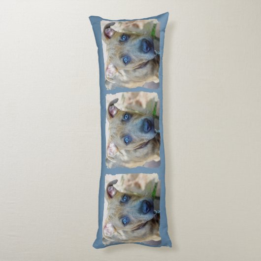 Brindle Pit Bull Puppy van Shirley Taylor Lichaamskussen (Achterkant (Verticaal))