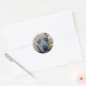 Brindle Pit Bull Puppy van Shirley Taylor Ronde Sticker (Envelop)