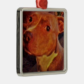 BRINDLE PIT BULL-versiering Metalen Ornament (Rechts)