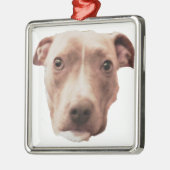 BRINDLE PIT BULL-versiering Metalen Ornament (Links)