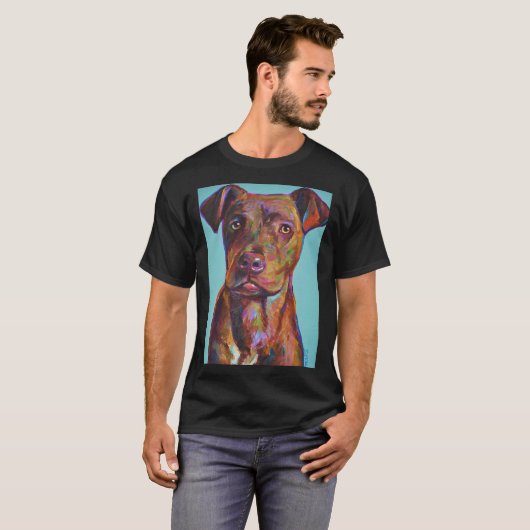 Brindle Pitbull Pup T-shirt (Voorkant volledig)