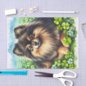 Brindle Pommerse Waterverf Klaver Decoupage Tissuepapier (Craft)