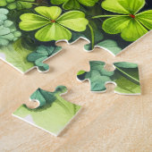 Brindle Pommerse Waterverf Klaver Shamrock Legpuzzel (Zijkant)