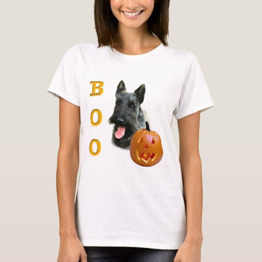 Brindle Schotse Terrier Boo T-shirt (Voorkant)