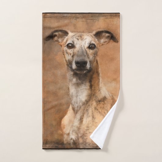 Brindle Whippet Dog Bad Handdoek (Handdoek)