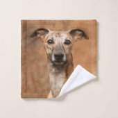 Brindle Whippet Dog Bad Handdoek (Wasdoekje)