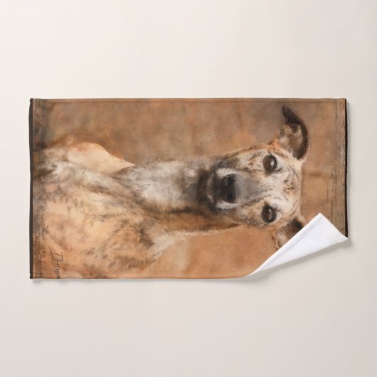 Brindle Whippet Dog Bad Handdoek (Handdoek)