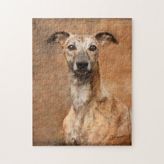 Brindle Whippet Dog Legpuzzel (Verticaal)