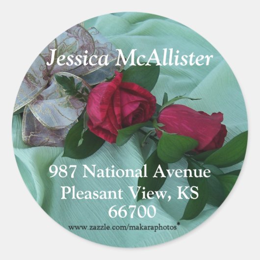 BrindleRoseSticker-pas aan Ronde Sticker (Voorkant)