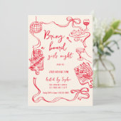 Bring a Board Girls Night Invitation Kaart (Staand voorkant)