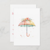 Bring a Book Floral Umbrella Baby Sprinkle Insert Informatiekaartje (Voorkant / Achterkant)