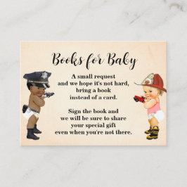 Bring a Book Little Recruit Baby Shower Card Plaatskaartje
