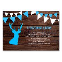 Bring a Book - Rustieke Buck Herten Baby shower Ka