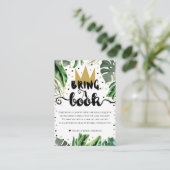 Bring a Book Wild Een 1e Verjaardag Boek Aanvraag Informatiekaartje (Staand voorkant)