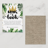 Bring a Book Wild Een 1e Verjaardag Boek Aanvraag Informatiekaartje (Voorkant / Achterkant)