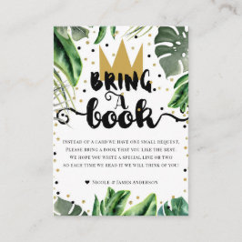 Bring a Book Wild Een 1e Verjaardag Boek Aanvraag Informatiekaartje