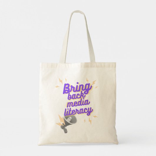 Bring Back Media Literacy Design Tote Bag (Achterkant)