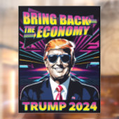 Bring Back the Economy - jaren '80 Cool Trump 2024 Raamsticker (Vel 2)