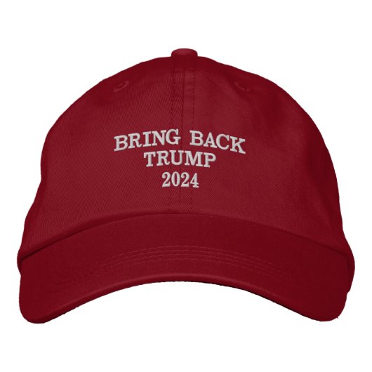 Bring back Trump Verkiezing 2024 Merchandise Geborduurde Pet (Voorkant)