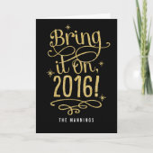 Bring It On 2016 Nieuwjaarskaart Feestdagen Kaart (Voorkant)