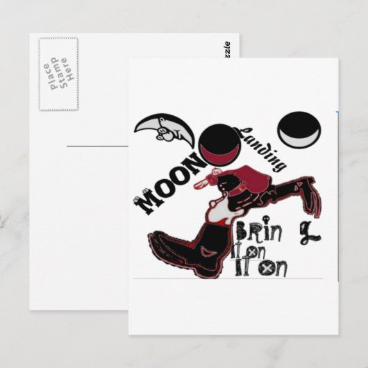 Bring It On - Speelse kerst- en ruimtemashup Briefkaart (Voorkant / Achterkant)