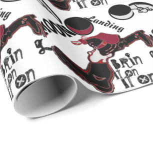 Bring It On - Speelse kerst- en ruimtemashup Cadeaupapier