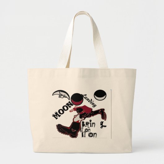 Bring It On - Speelse kerst- en ruimtemashup Grote Tote Bag (Voorkant)