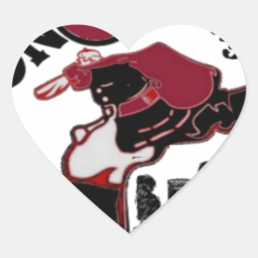 Bring It On - Speelse kerst- en ruimtemashup Hart Sticker (Voorkant)