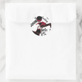 Bring It On - Speelse kerst- en ruimtemashup Ronde Sticker (Tas)