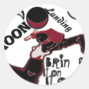 Bring It On - Speelse kerst- en ruimtemashup Ronde Sticker